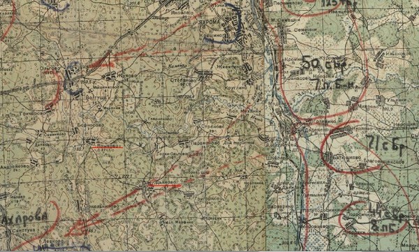 Карта калининской области подробная с деревнями на 1942 год