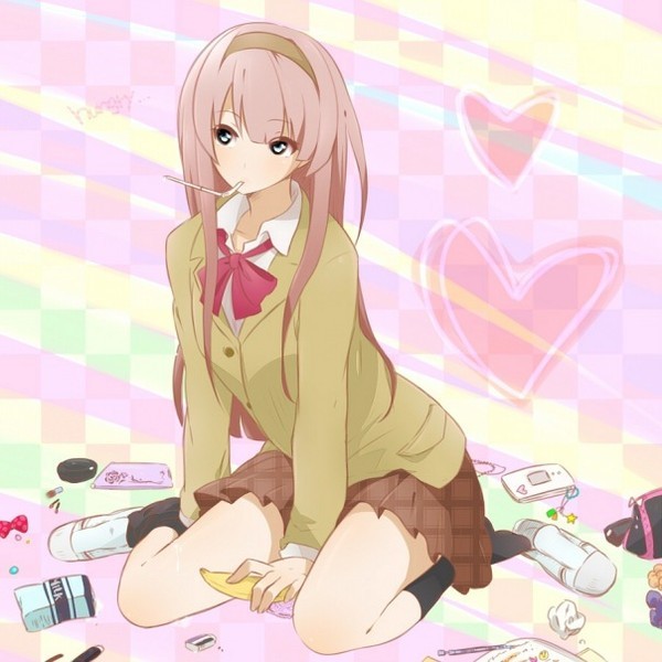 Cute anime girl simple