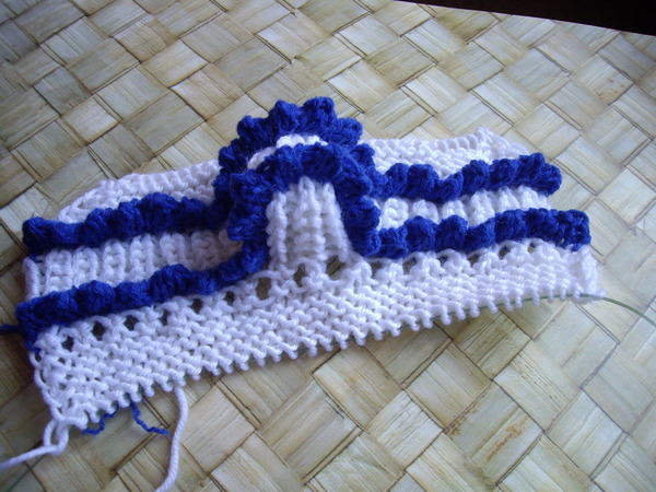 Вязание спицами пинетки #133