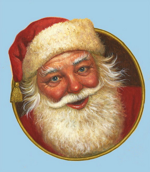 Новогодний постер BG-284 Дед Мороз 3D портрет, 45см (2/500)