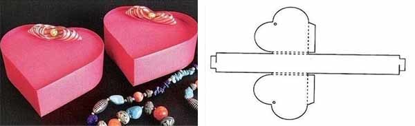 Схема коробочки с сердечками